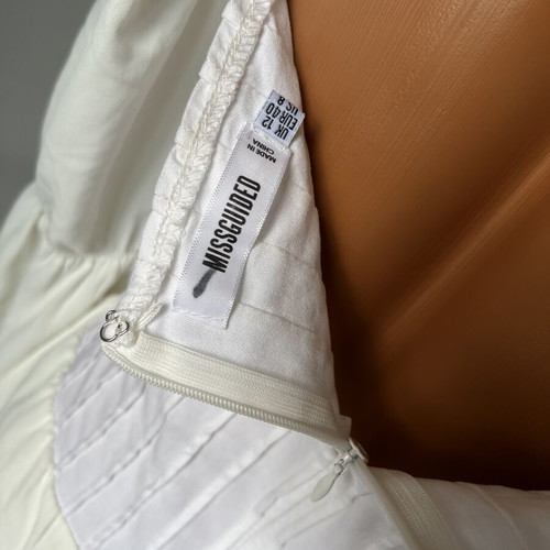 Missguided dress used, size L, white and beige