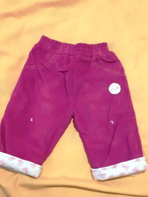 Baby Corduroy Pants Joy & Fun fuchsia like new, 3 months