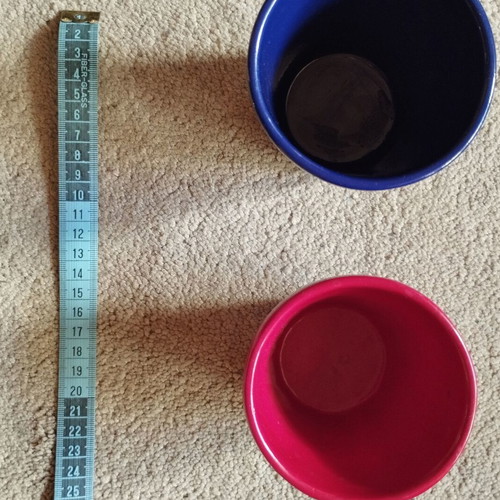 Ceramic kaspó set of 2 mini pots for cacti, new