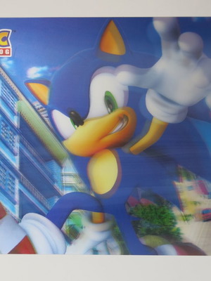Sonic the Hedgehog 2014 collectible placemat with lenticular surface new