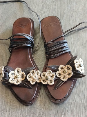 Rip Curl Boho Leather Sandals like new, size 38-39, brown