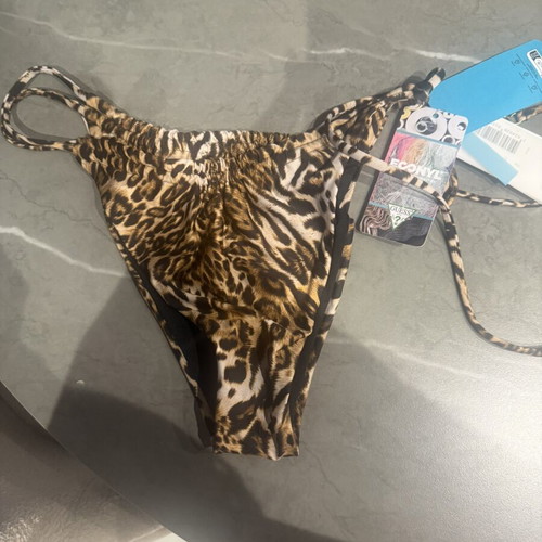 Guess bikini bottom large new, black and brown