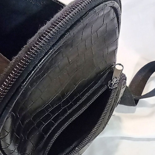 Zara Mini Backpack black croc-effect like new
