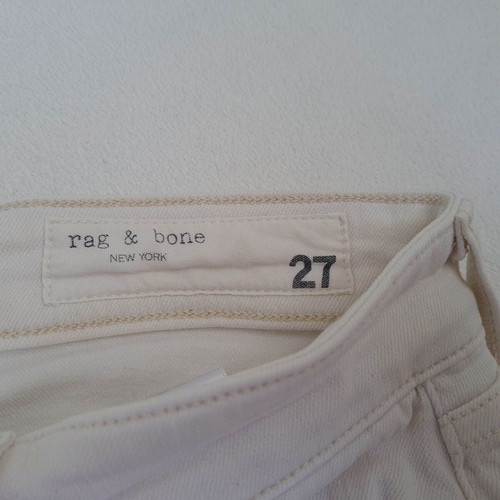 Rag & Bone Cate Mid Rise Ankle Skinny Jeans white, like new, size W27 L27