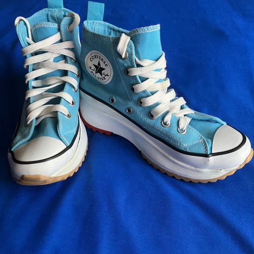 All Star Converse platform sole shoes JW Anderson, turquoise, size 39