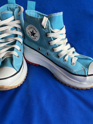 All Star Converse platform sole shoes JW Anderson, turquoise, size 39