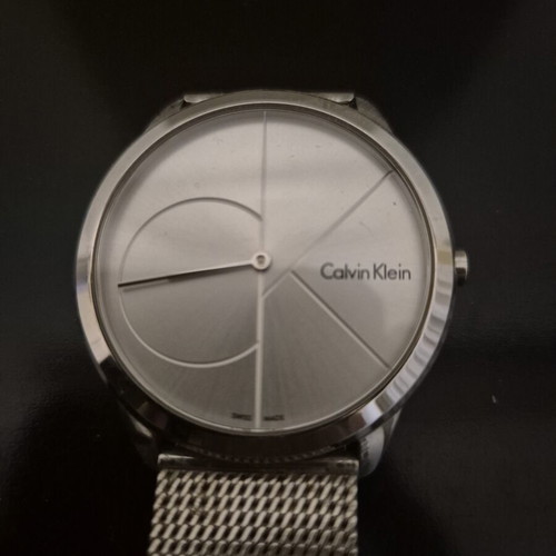 Calvin Klein Minimal Swiss Made watch used, stainless steel mesh