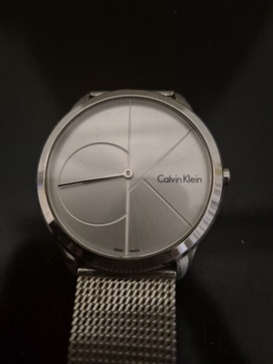 Calvin Klein Minimal Swiss Made watch used, stainless steel mesh