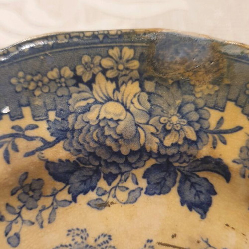 Plate English porcelain Mason's used, blue landscape