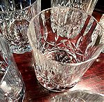  Ιταλικό Σετ 6 τμχ. του 1980 Χειροποίητα σκαλιστά ποτήρια Ουίσκι από 24αρι καθαρό μασίφ κρύσταλλο.. Αμεταχείριστα στο κουτί τους!