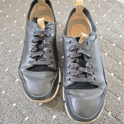 Clarks sport shoes used, leather, size 37, black