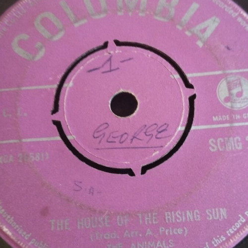 The Animals The House Of The Rising Sun 7" Single used, rock
