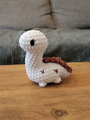 Handmade knitted amigurumi dinosaur toy new