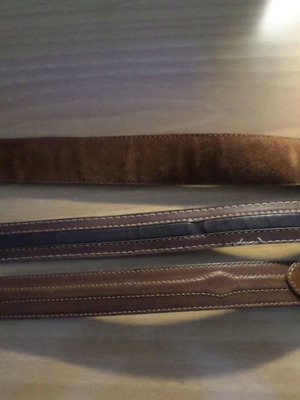 Women's leather belts set like new, brown, pack of 3
