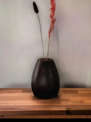 Wooden turned decorative piece made of cedar wood new