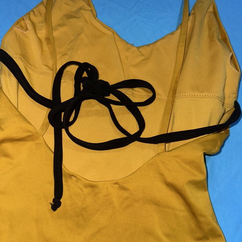 Pull & Bear one-piece swimsuit mustard color size 38