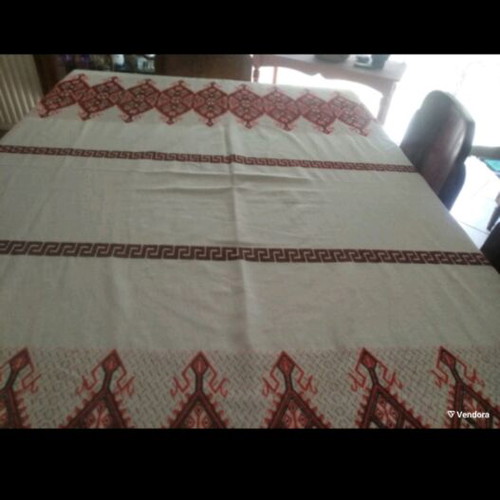 Traditional Greek Woven Tablecloth like new with Minoan design