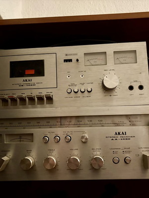Akai AA 1030 Stereo Receiver and CS 702D Cassette Deck used