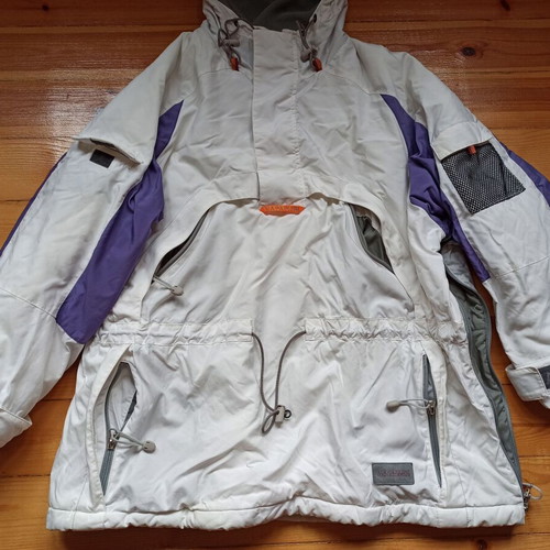Napapijri Original Mens Winter Jacket used, size L, white and purple