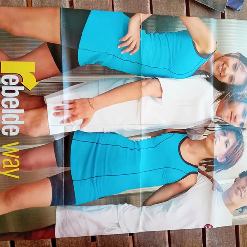 Rebelde Way collectible posters and stickers like new, set of 5