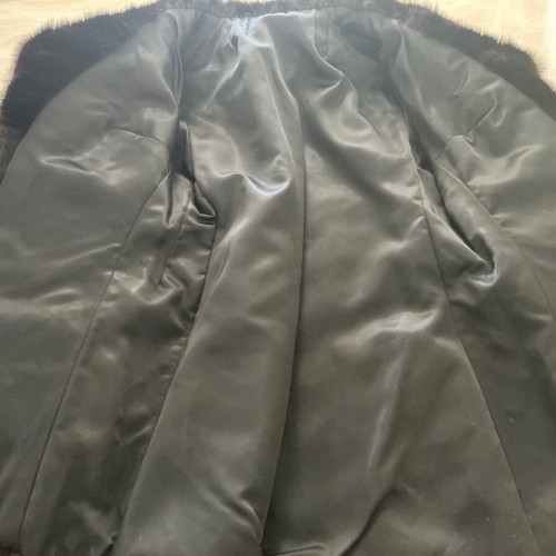 Mink fur women's half coat like new, dark brown