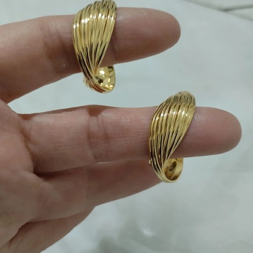 Zara chunky gold-tone statement earrings