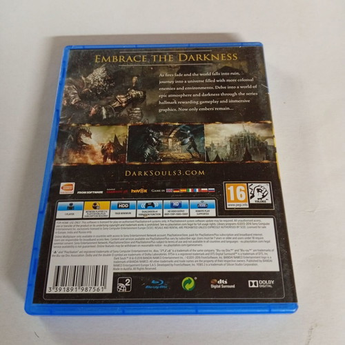 Dark Souls III PS4 game like new, complete