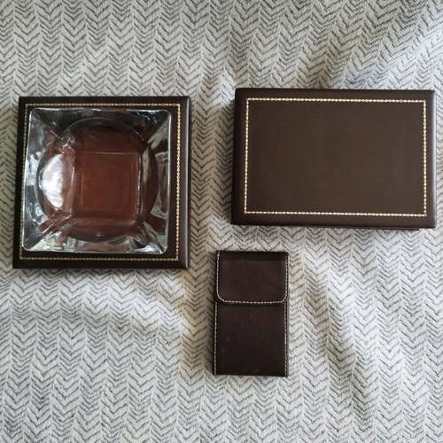 Cigar case and ashtray new with free tobacco pouch
