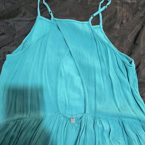 Attrativo linen-type dress turquoise like new