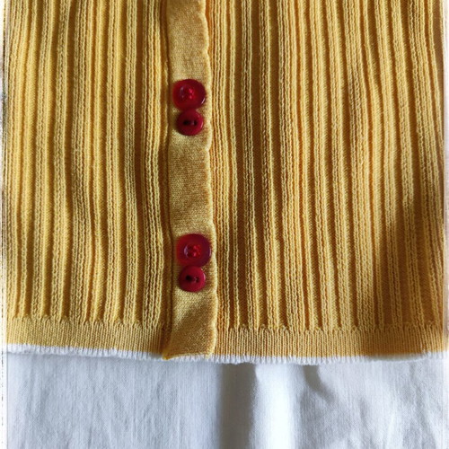 Summer crop top ribbed yellow XS used