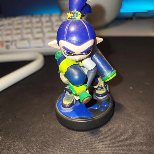 Amiibo Splatoon Ink Boy (Blue) like new