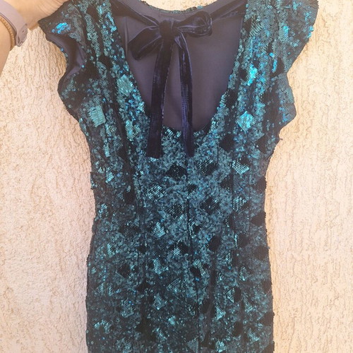 Zara emerald dress with embroidered sequins size Small like new