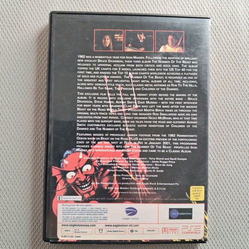 Iron Maiden The Number Of The Beast DVD like new, metal