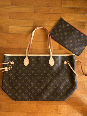 Τσάντα ώμου Louis Vuitton, καφέ μοτίβο μονόγραμμα
