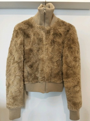 Cookai France γυναικείο γούνινο blazer σαν καινούργιο, καμηλό, μέγεθος S