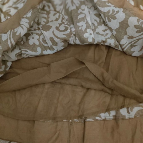 Skondras cotton skirt like new, white and beige