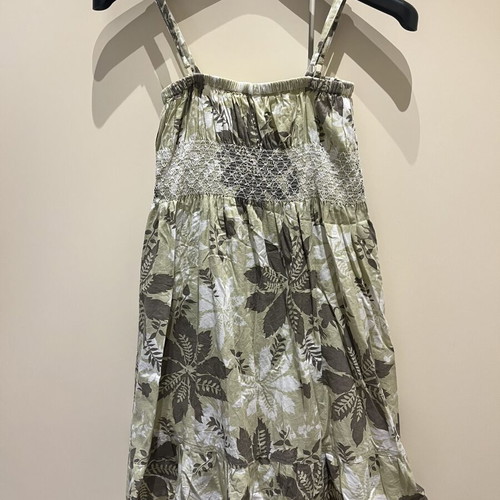 Miss Ergi cotton girls' dress size 10 like new, green floral