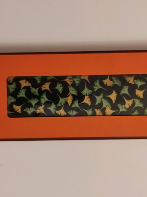 Hermes silk tie like new, blue vintage with box