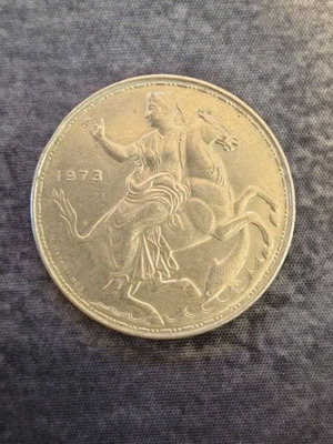 20 Drachma Coin 1973 like new