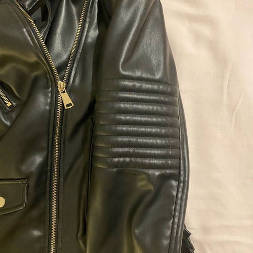 Zara leather jacket size S like new, black