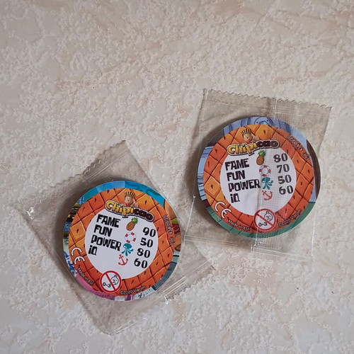 2 SpongeBob Chipicao collectible tags