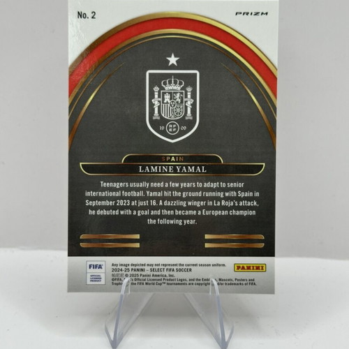 Panini Select Lamine Yamal Silver Future Spain card like new