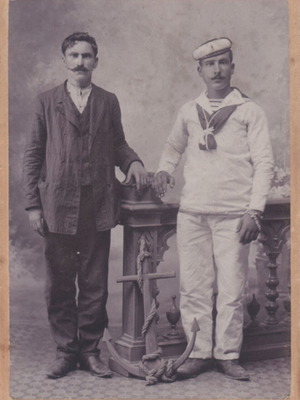 Old photo with sailor Gaziadis Piraeus