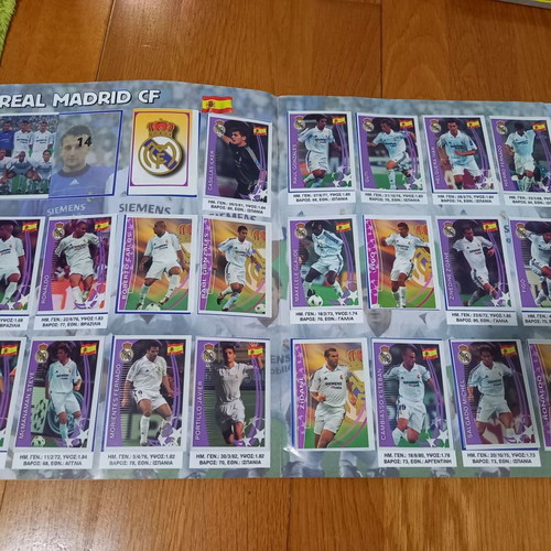 Sticker album "Europe's Champions" like new, nearly complete