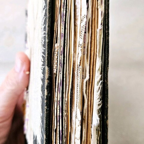 Artistic handmade book used with 88 pages