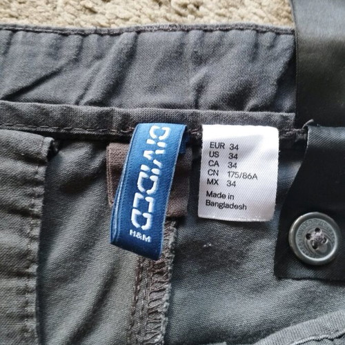 H&M men's bermuda shorts like new, gray, size W34