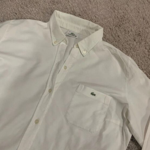 Lacoste shirt used, size L, white, with minor defect