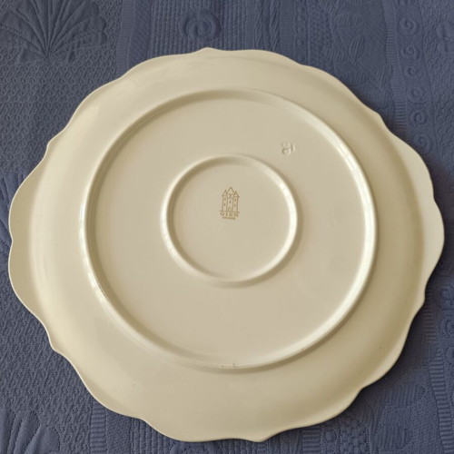 Gien Les chateaux de la Loire serving platter like new, French ceramic