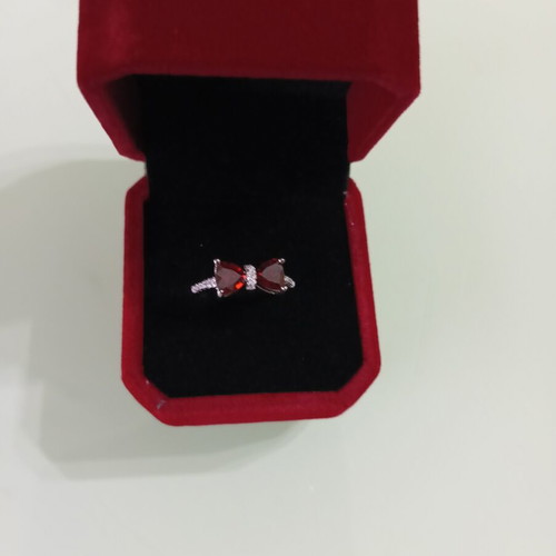 Women's ring size 7 USA new, silver and red, copper