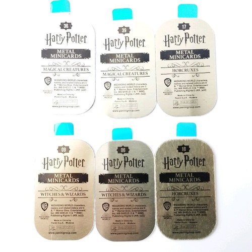 Harry Potter metal minicards like new, set of 6 pieces